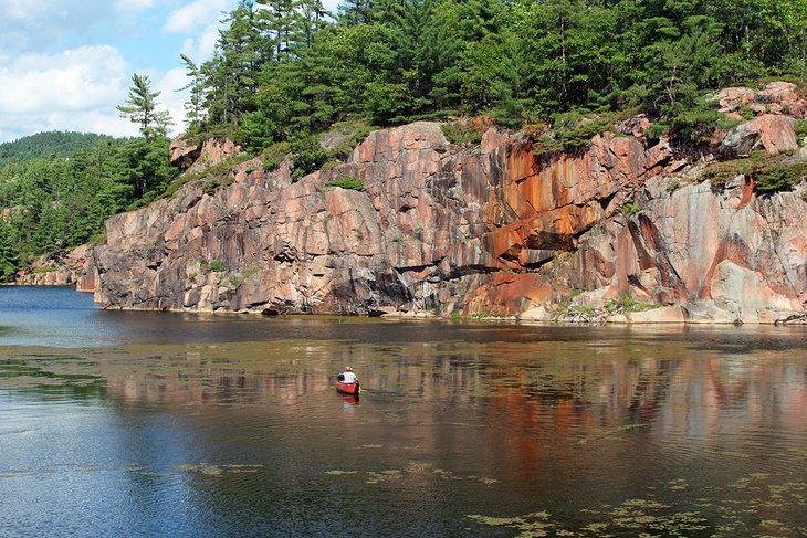 Canoe in Killarney Provincial Park