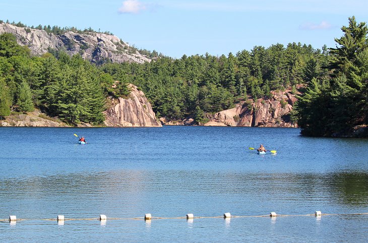 Kayakers on George Lake