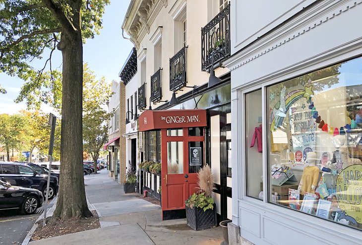 Boutiques et restaurants raffinés bordent la belle Greenwich Ave