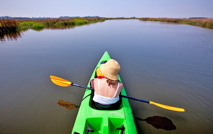 Kayaker on Little Saint Simons Island