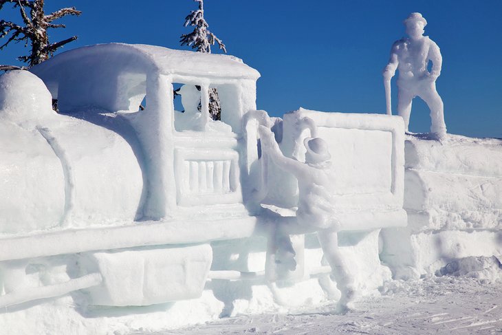 Ice sculpture at the McCall Winter Carnival