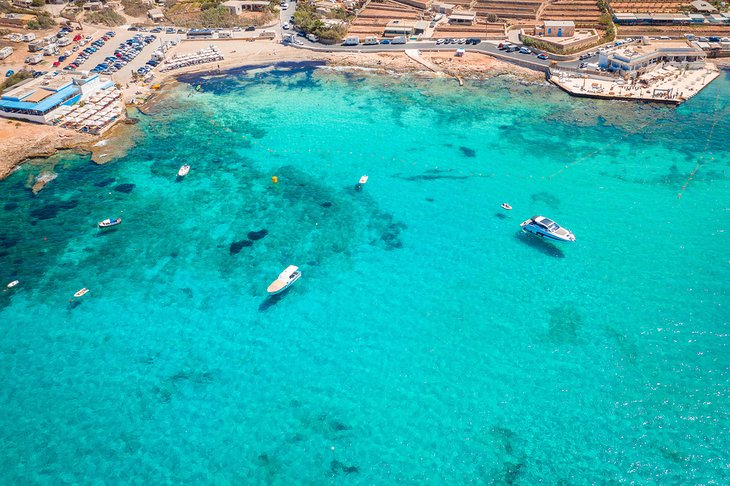 Aerial view of Armier Bay