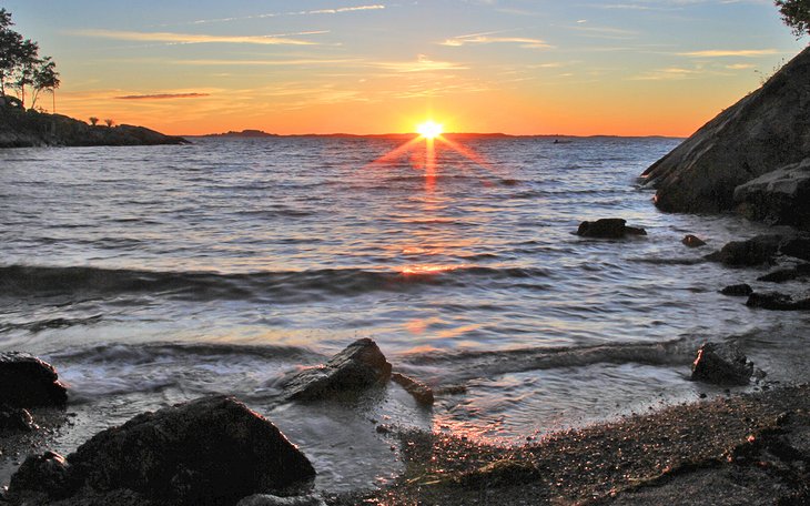 Plum Cove Beach sunset