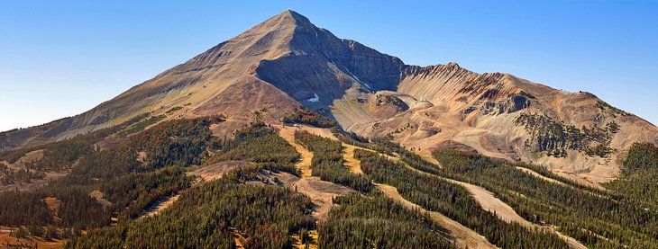 Lone Peak at Big Sky Resort in summer