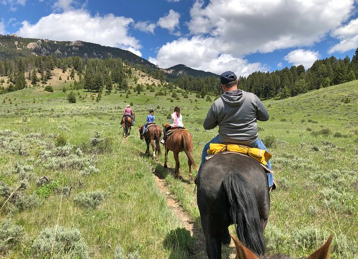 Horseback riding in Big Sky