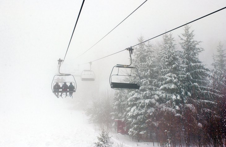 Foggy day on Hunter Mountain