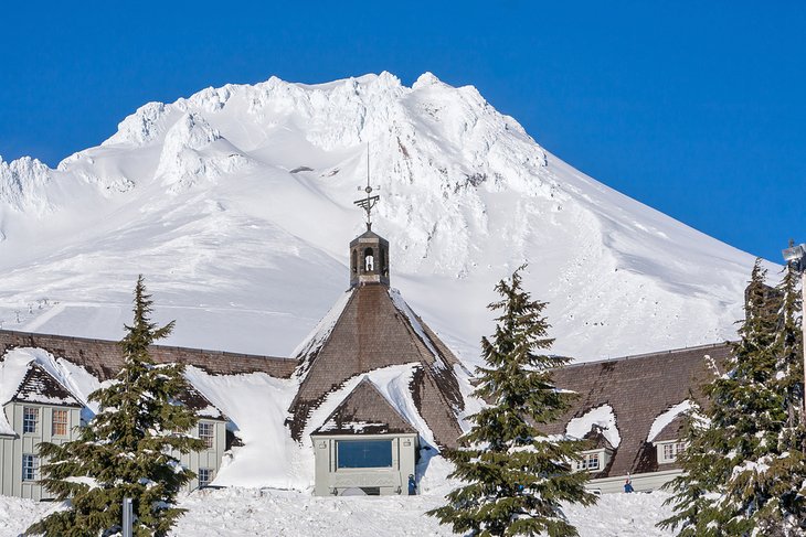 Mt. Hood with Timberline Lodge in the foreground