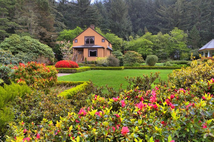 Botanical gardens at Shore Acres State Park