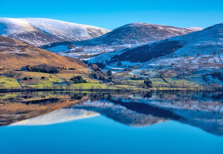 Reflections on Loch Tay on a winter