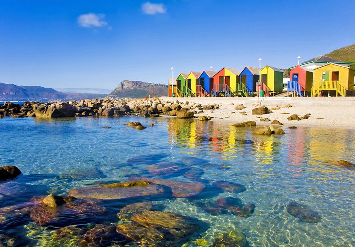 Colorful huts on St. James Beach