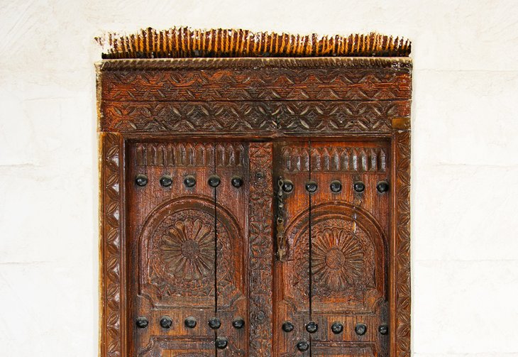 Elaborately carved door at the Ras Al-Khaimah National Museum