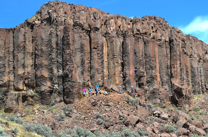 Rock climbing near Vantage at the Frenchmen Coulee