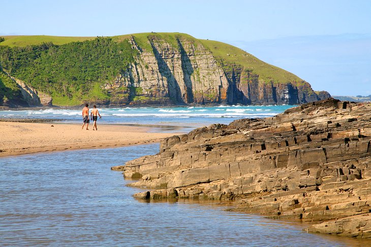 Beach at Coffee Bay along the Wild Coast in South Africa