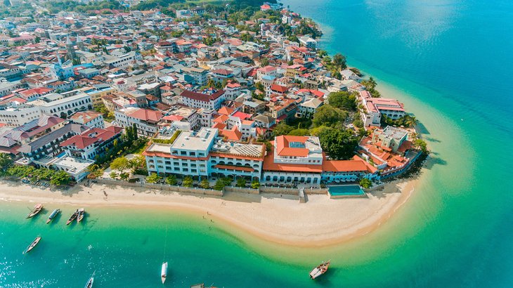 Aerial view of Stone Town