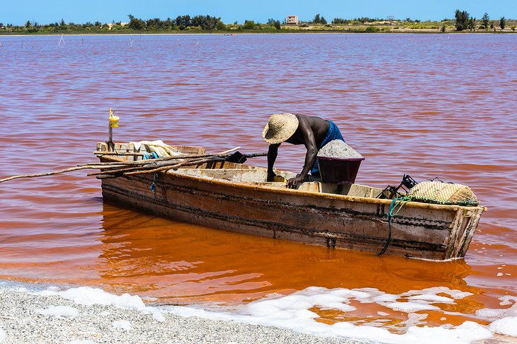 Lake Retba in Senegal