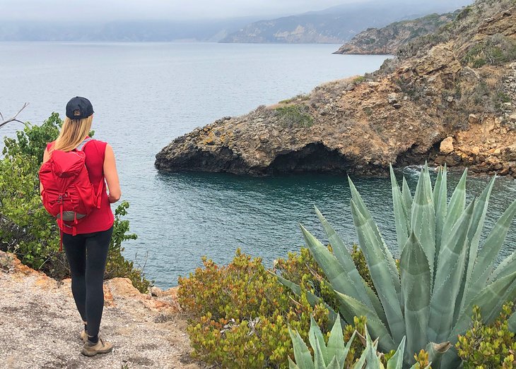 The author enjoying the view on Santa Cruz Island