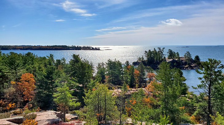 View of Georgian Bay from Chikanishing hiking trails