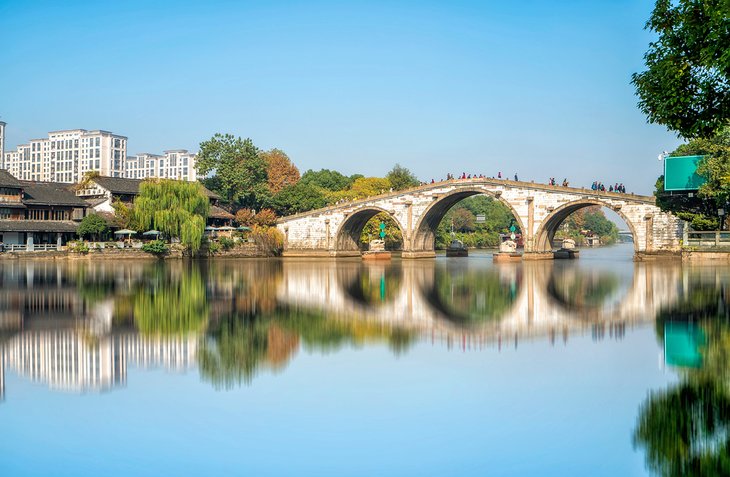 The Gongchen Bridge over the Grand Canal in Hangzhou