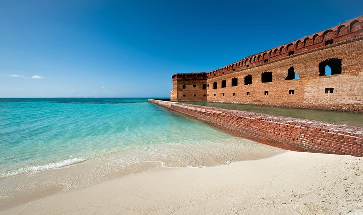 Fort Jefferson and a beautiful beach in Dry Tortugas National Park
