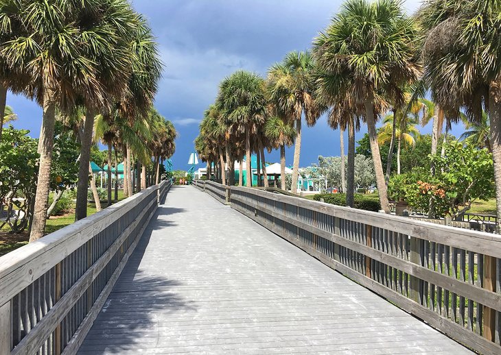 Boardwalk to the beach at Bowditch Point Regional Park