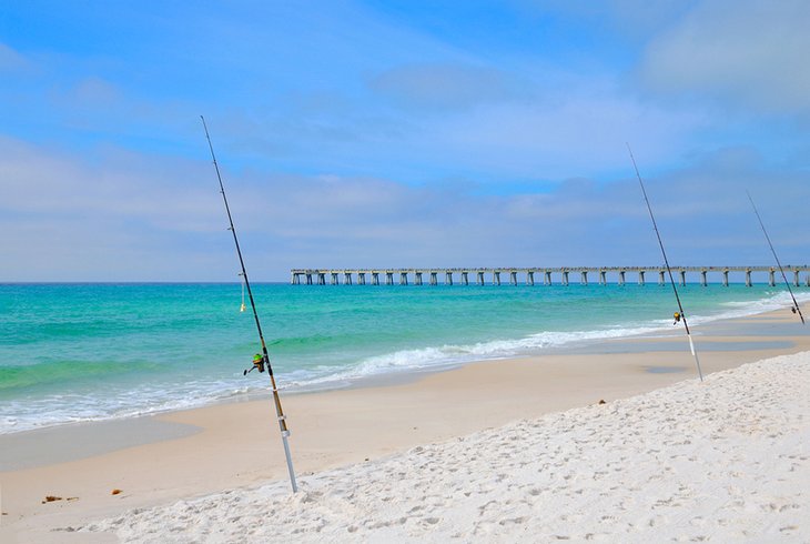 Beach fishing at Panama City Beach