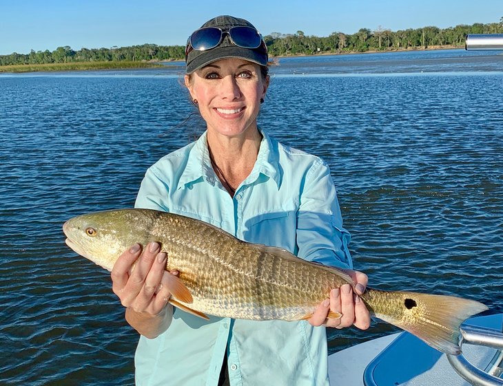 Anietra with redfish caught in St. Augustine