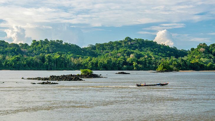 Pirogue on the Maroni River