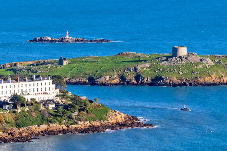 View from Killiney Hill of Dalkey Island