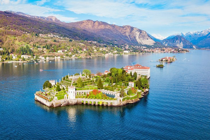 tourist centre on lake maggiore