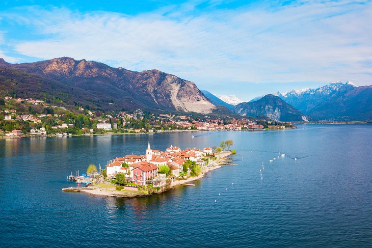 tourist centre on lake maggiore