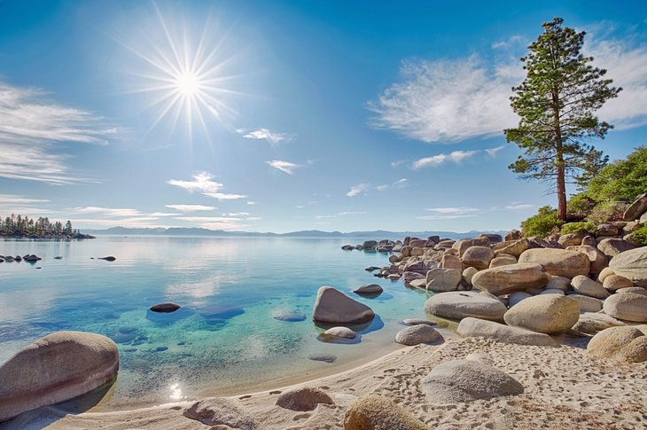 East shore beach on Lake Tahoe