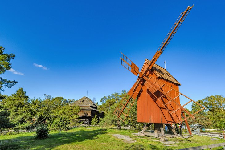 Moulin à vent au musée en plein air de Skansen