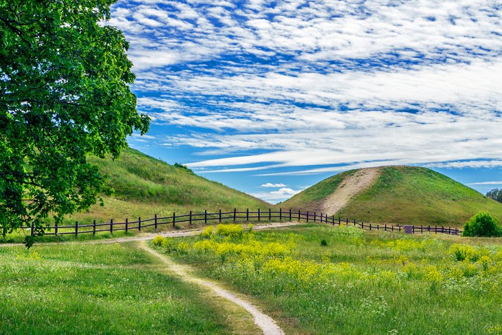 Royal viking burial mounds in Gamla Uppsala