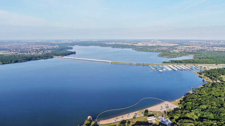 Aerial view of Joe Pool Lake