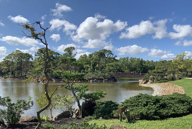 The James and Hazel Gates Woodruff Memorial Bridge at Morikami Museum and Japanese Gardens