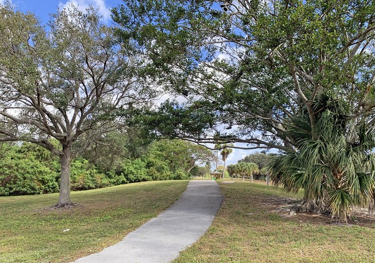 Walking paths, pony rides, and disc golf are on offer at Tradewinds Park