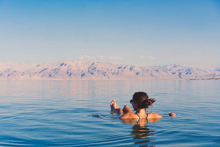 Floating in the Dead Sea