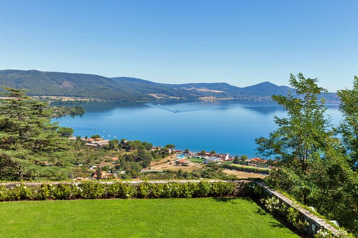 Panoramic view of Lake Bracciano