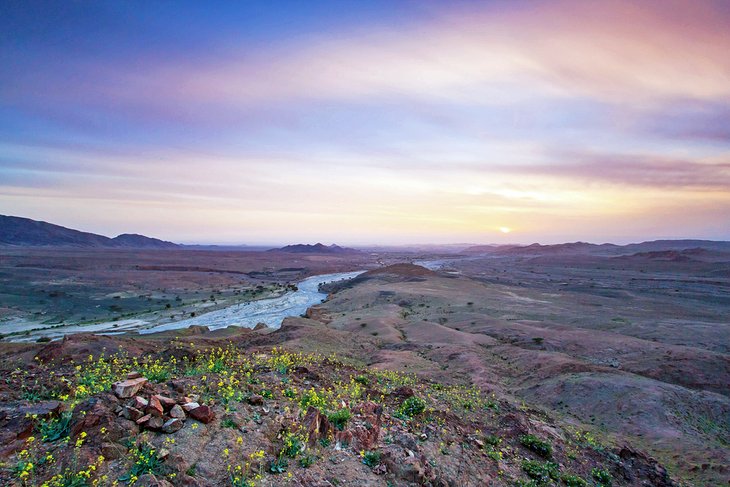 Sonnenuntergang im Naturschutzgebiet Feynan