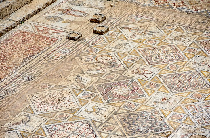 Mosaic flooring of the Church of SS Cosmas &amp; Damian