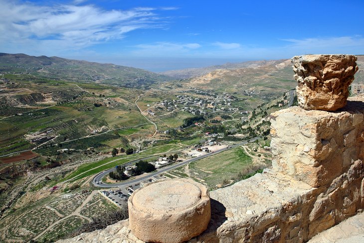 Views across the countryside from the walls