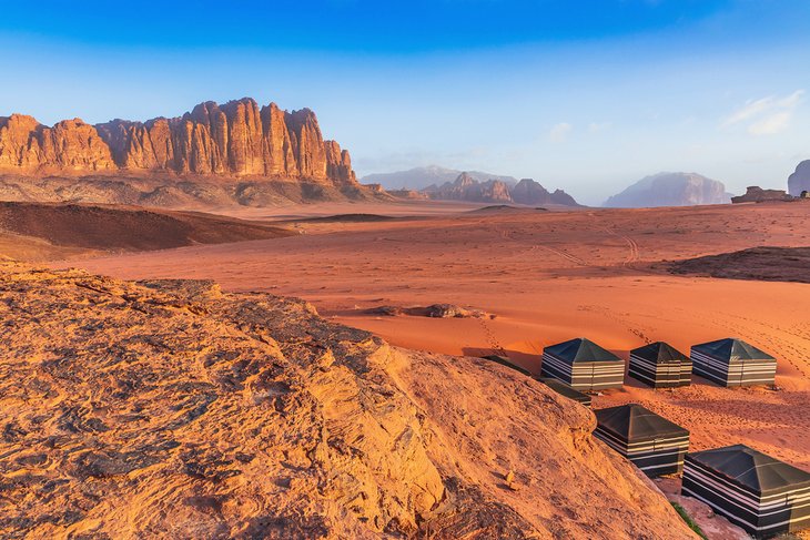 Campsite inside Wadi Rum