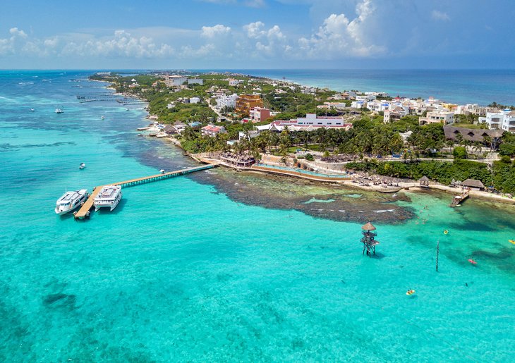 Aerial view of Garrafon Natural Reef Park