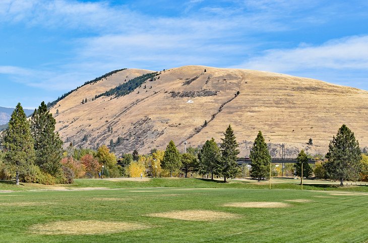 Mount Jumbo in Missoula, an hour south of Hamilton