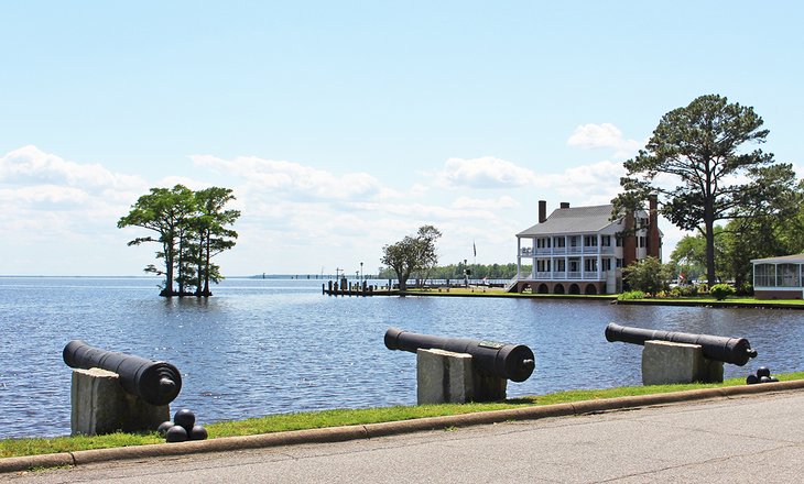 Cannons on the waterfront in Edenton
