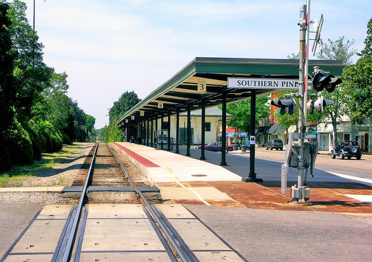 Train tracks in Southern Pines