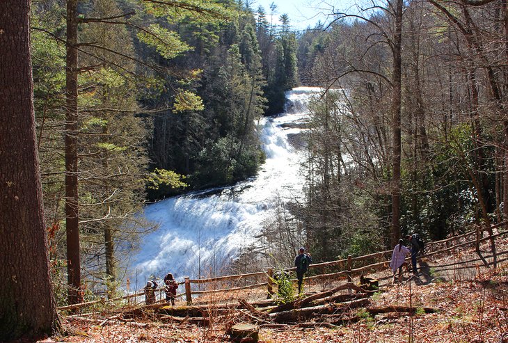 Triple Falls in DuPont State Recreation Forest in winter