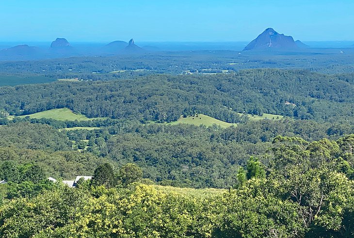 View of the Glasshouse Mountains from Maleny