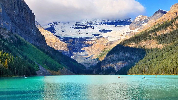 Canoes on Lake Louise