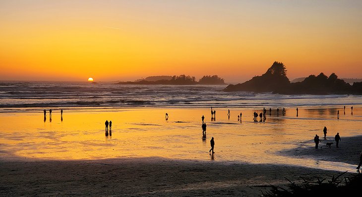 Sunset on Cox Bay Beach